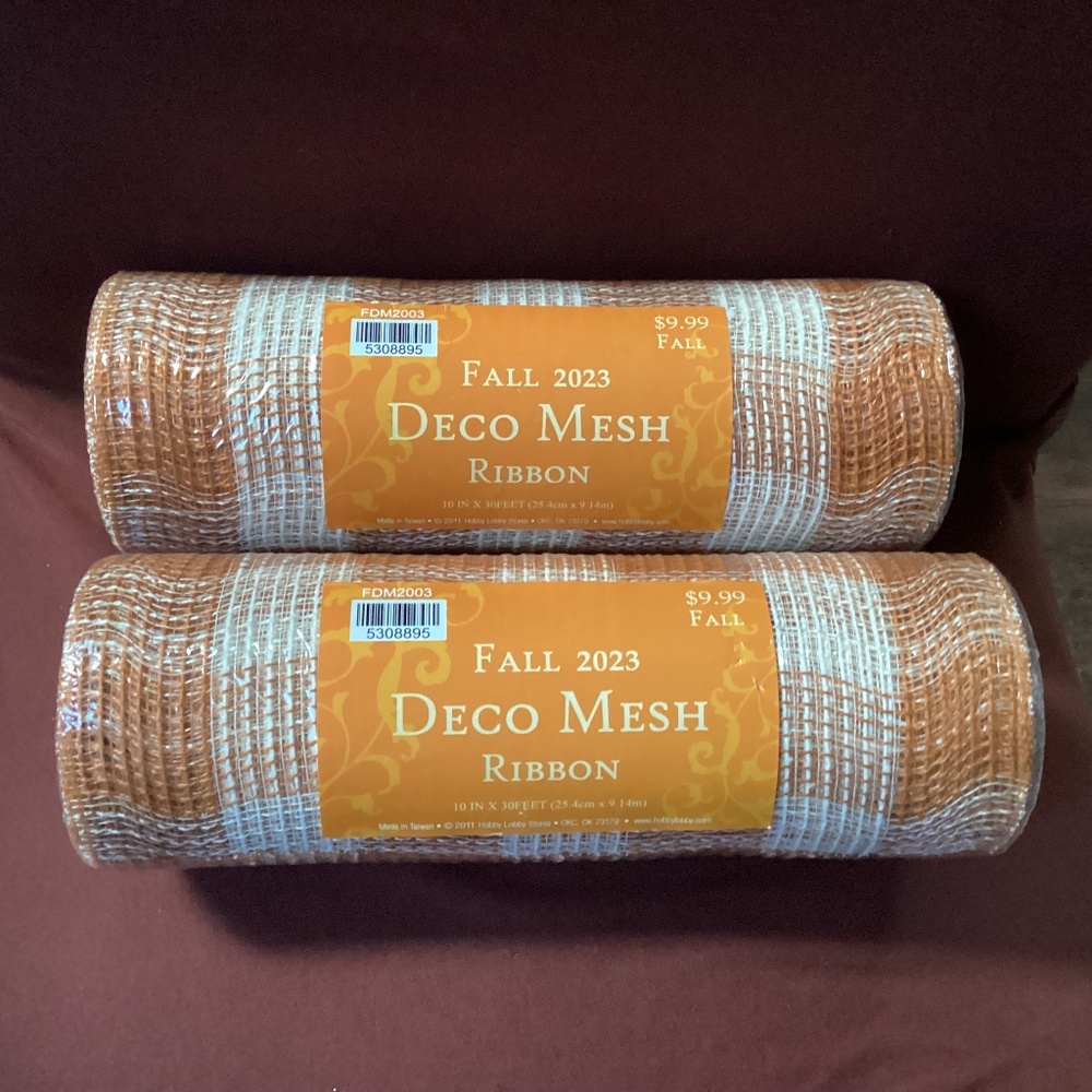 Fall 2023 Deco Mesh Ribbon New 10” x 30 ft